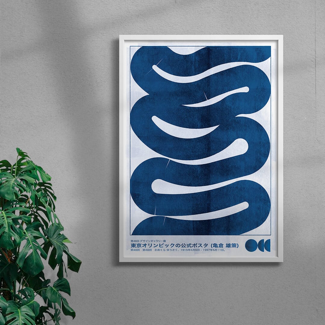 Abstract Art Print with Unique Two-Dimensional Design and Analogue Textures – Contemporary Home Decor 3
