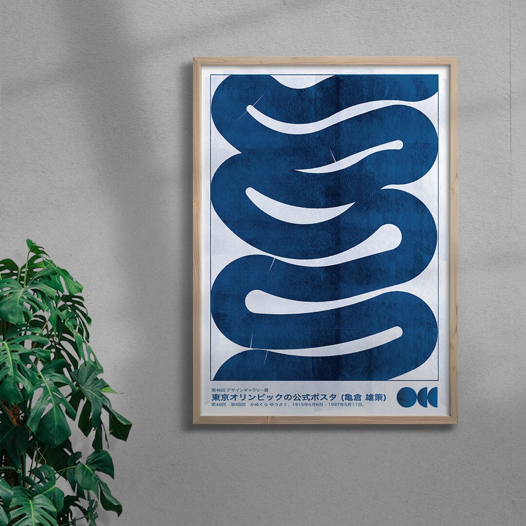 Abstract Art Print with Unique Two-Dimensional Design and Analogue Textures – Contemporary Home Decor 4