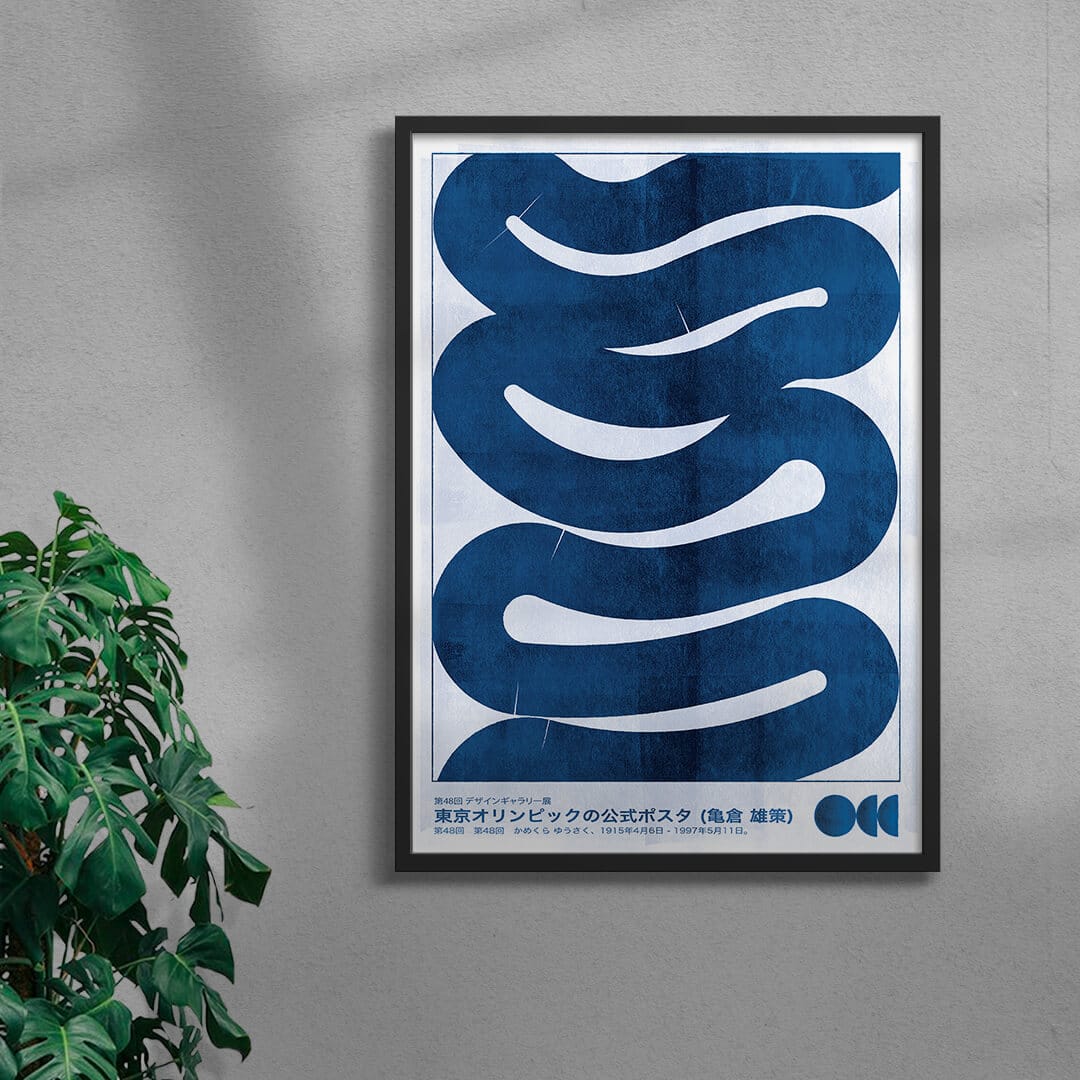 Abstract Art Print with Unique Two-Dimensional Design and Analogue Textures – Contemporary Home Decor 5